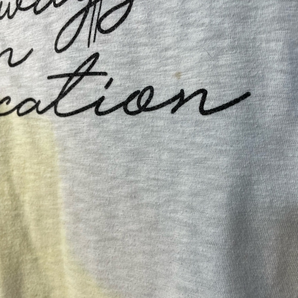 LANE BRYANT UGC Womens Sz 14/16Tee Always On Vacation Tropical Watercolor shirt - Picture 9 of 9